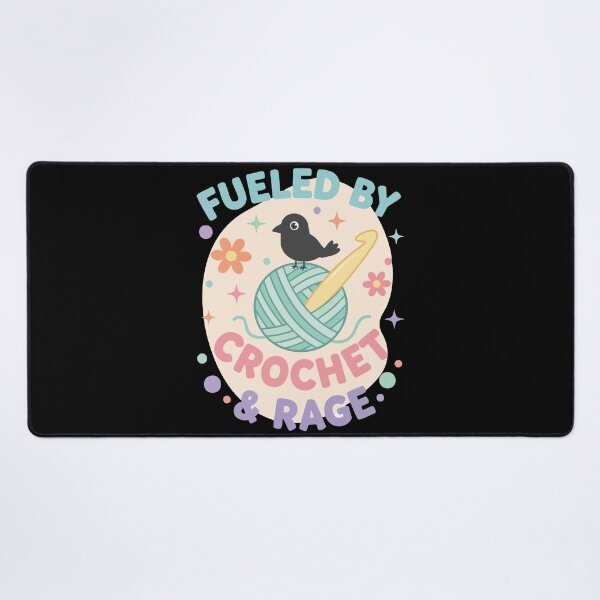 Item preview, Funny Crochet Lover Fueled By Crochet And Rage designed and sold by LuminOrb.