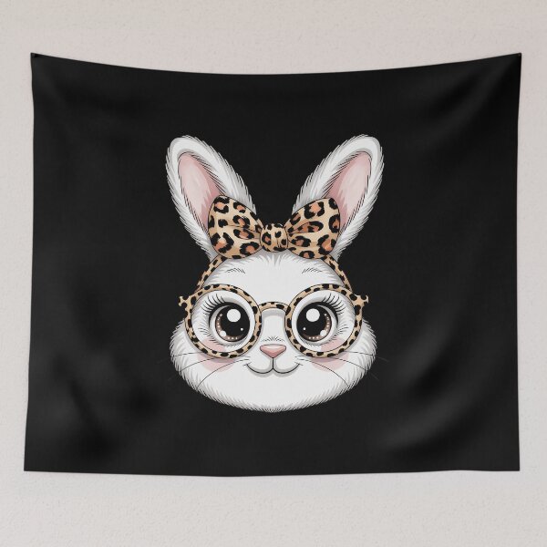 Item preview, Bunny Face Leopard Glasses Headband Happy Easter Day designed and sold by FaithAbbott.