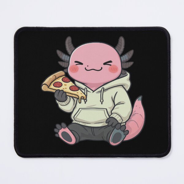 Item preview, Pizza Lover Axolotl – Chill Comfort Food Aesthetic Illustration designed and sold by ColorSplash123.