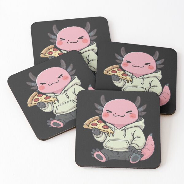 Item preview, Pizza Lover Axolotl – Chill Comfort Food Aesthetic Illustration designed and sold by ColorSplash123.