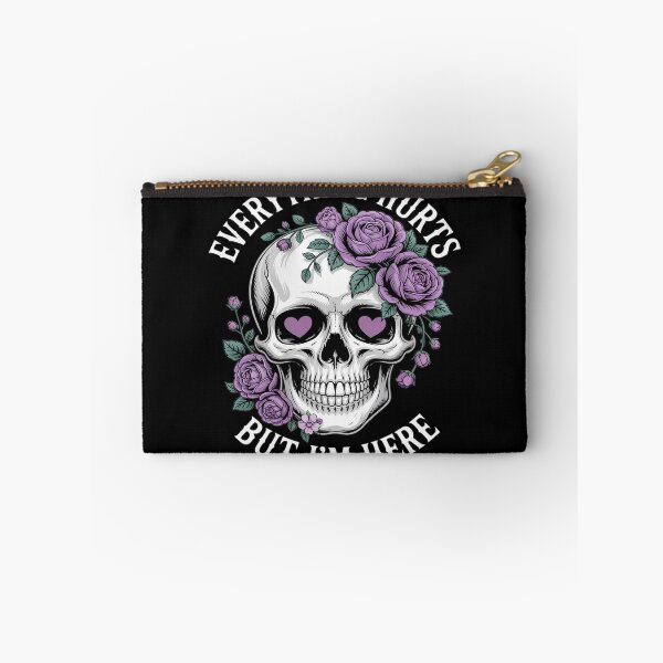 Item preview, Everything Hurts But I'm Here Funny Skull Flower designed and sold by Slwankol.