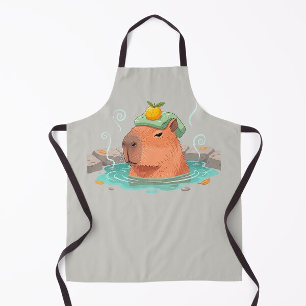 Artikelvorschau, Entspannung eines Wasserschweins in einem japanischen Onsen entworfen und verkauft von SholoStudio.