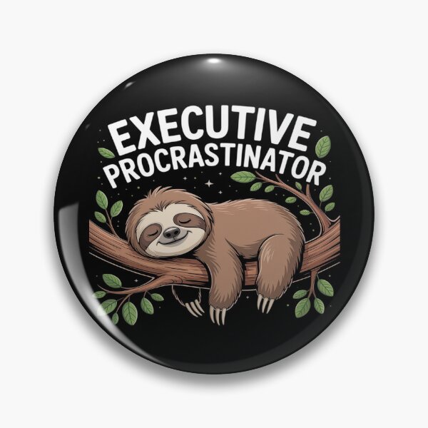 Item preview, Executive Procrastinator Funny Jokes sloth executive designed and sold by Slwankol.