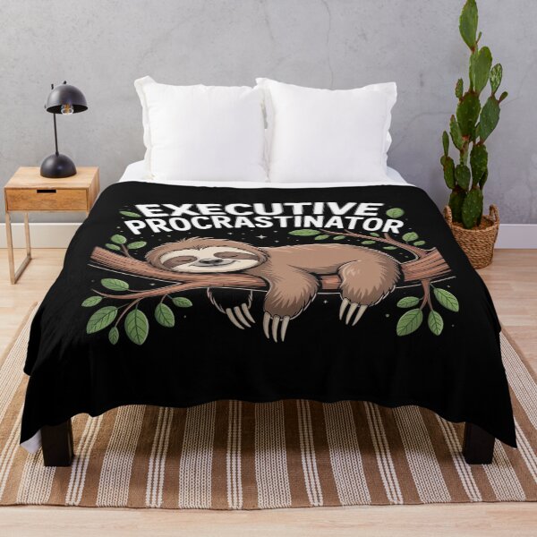 Item preview, Executive Procrastinator Funny Jokes sloth executive designed and sold by Slwankol.