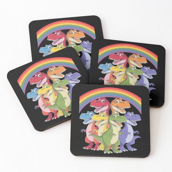 Item preview, LGBT Rainbow Dinosaurs LGBT Pride  designed and sold by angolinnArt.