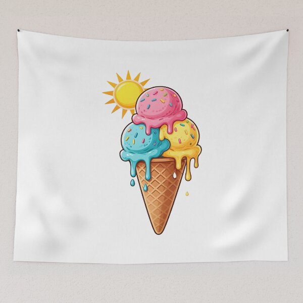 Item preview, Ice cream cone with three scoops designed and sold by Uglyandcute.