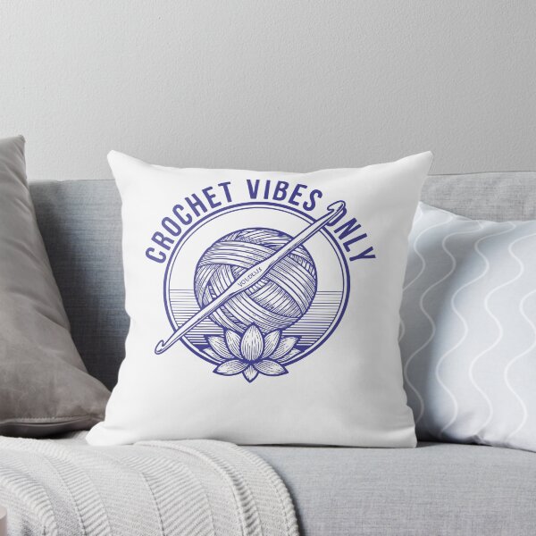 Item preview, Crochet Vibes Only Funny Crochet Lover Yarn designed and sold by LuminOrb.