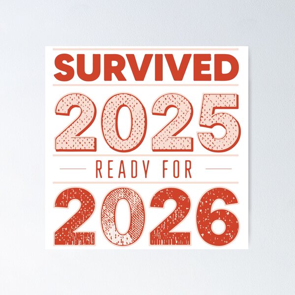 Item preview, Survived 2025 Ready for 2026 Vintage Typography designed and sold by DavidTeeStudio.