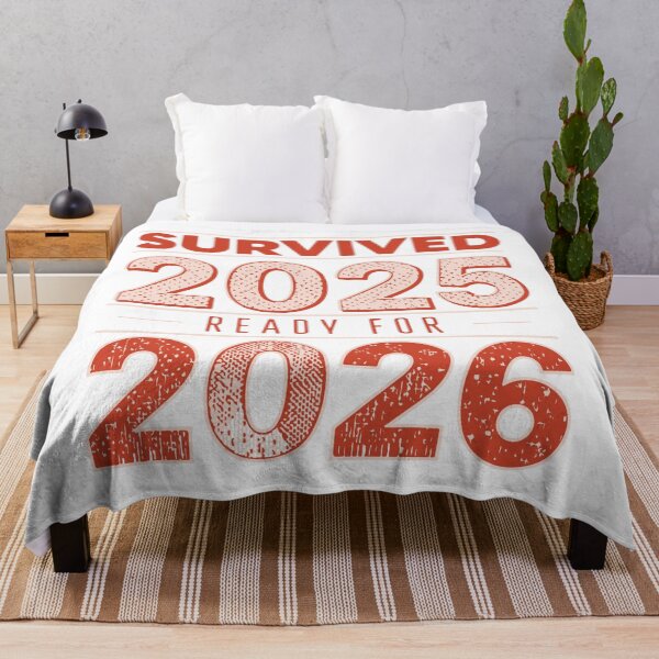Item preview, Survived 2025 Ready for 2026 Vintage Typography designed and sold by DavidTeeStudio.