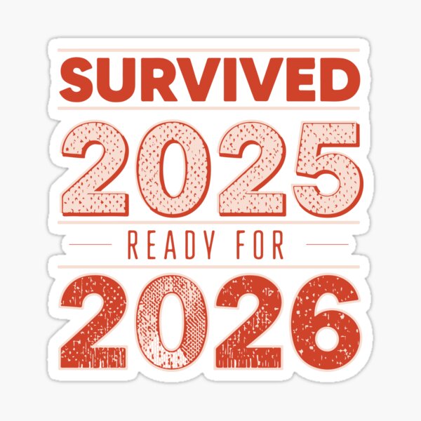 Item preview, Survived 2025 Ready for 2026 Vintage Typography designed and sold by DavidTeeStudio.