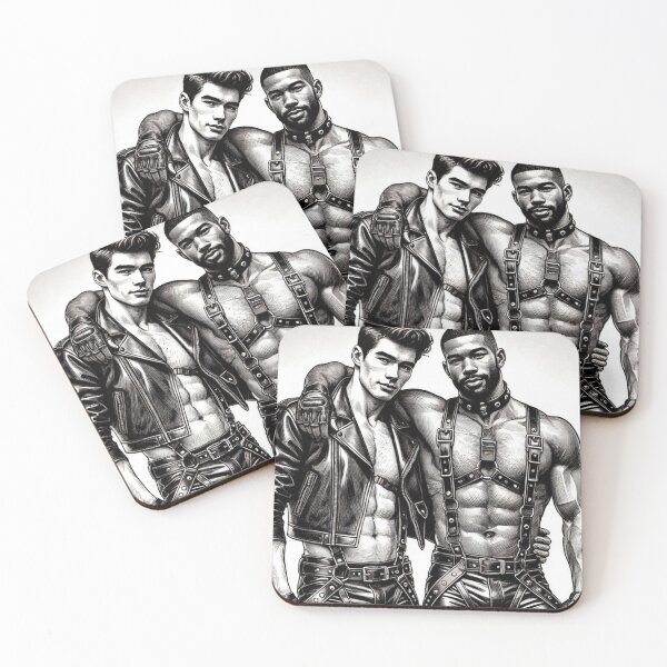 Item preview, Gay Leather Bar Jenson & Chris Pride Berlin Graphic Design designed and sold by ItsAKinkThing.