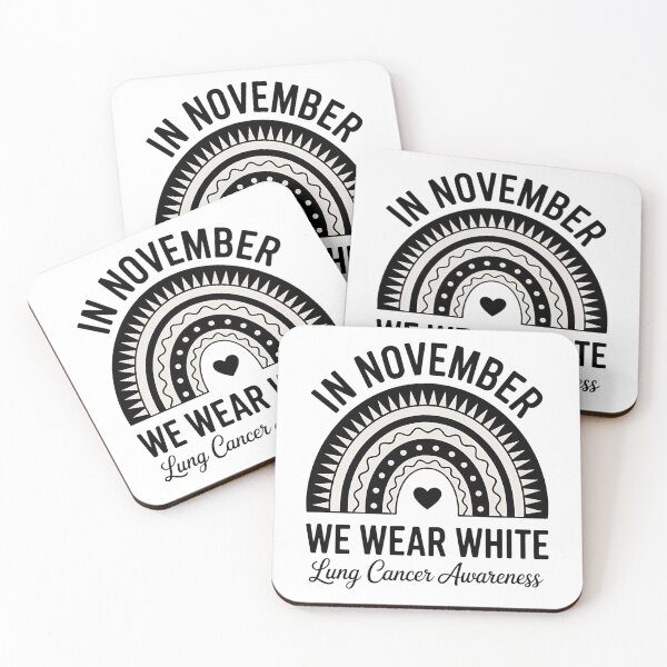 Item preview, Rainbow November We Wear White Lung Cancer Awareness Ribbon designed and sold by FaithAbbott.