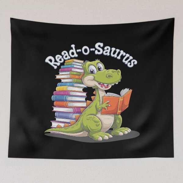 Item preview, Read-o-saurus Dinosaur Reading Dinosaur Book Lover  designed and sold by angolinnArt.