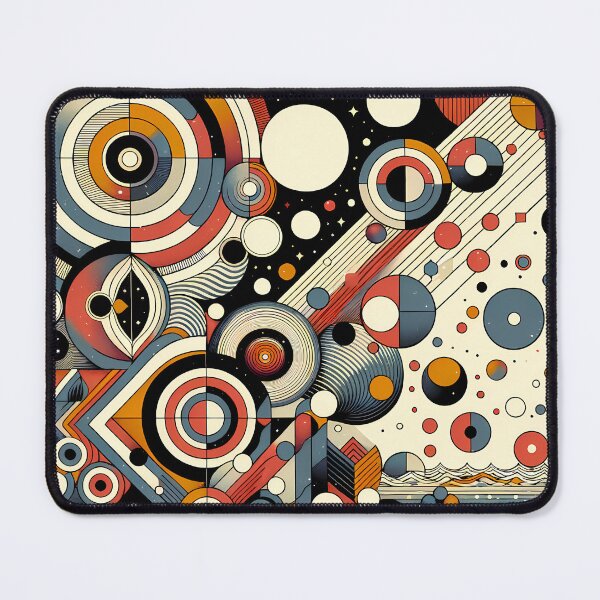 Item preview, Retro Geometric Space Circles in Teal and Orange designed and sold by InkSmithery.