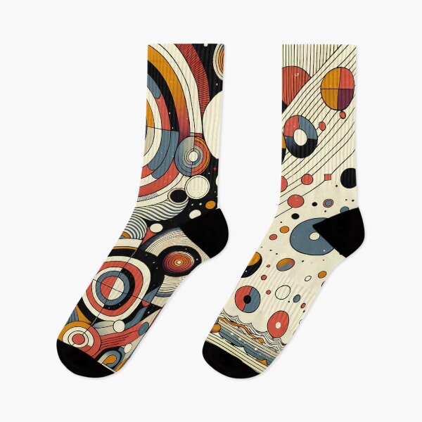 Item preview, Retro Geometric Space Circles in Teal and Orange designed and sold by InkSmithery.