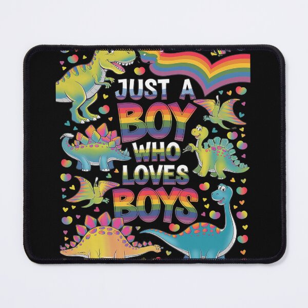 Item preview, Womens Just a boy who loves boys Gay Pride Dinosaur Theme LGBT Flag  designed and sold by joyouartArt.
