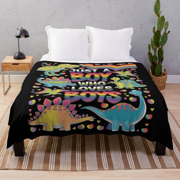 Item preview, Womens Just a boy who loves boys Gay Pride Dinosaur Theme LGBT Flag  designed and sold by joyouartArt.