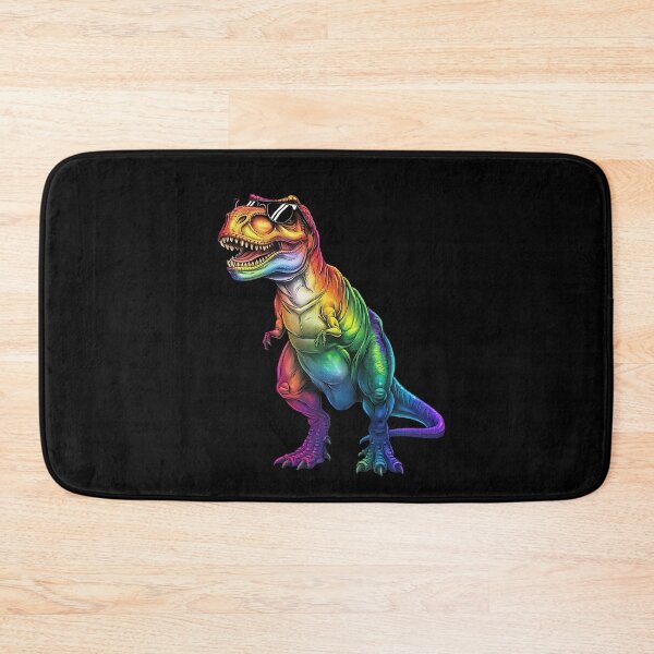 Item preview, T Rex Dinosaur LGBT Pride Rainbow Flag Colorful  designed and sold by angolinnArt.