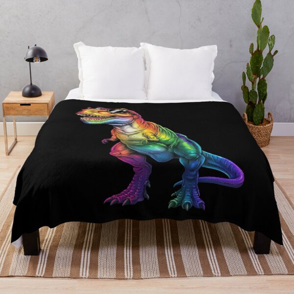Item preview, T Rex Dinosaur LGBT Pride Rainbow Flag Colorful designed and sold by angolinnArt.