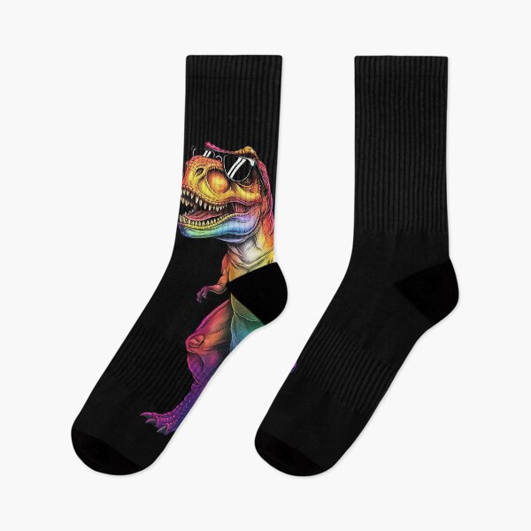 Item preview, T Rex Dinosaur LGBT Pride Rainbow Flag Colorful  designed and sold by angolinnArt.