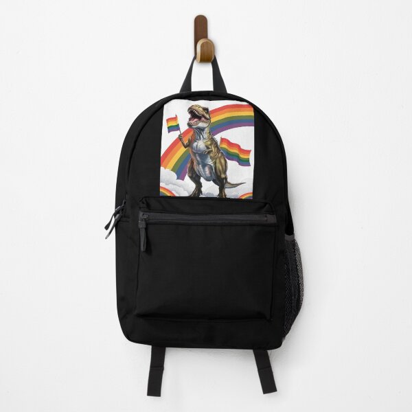 Item preview, T Rex Dinosaur Rainbows LGBT Gay Pride Flag designed and sold by angolinnArt.