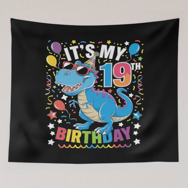 Item preview, 19th Birthday Boys 19yr 19 Year Old Dinosaur T-Rex  designed and sold by joyouartArt.