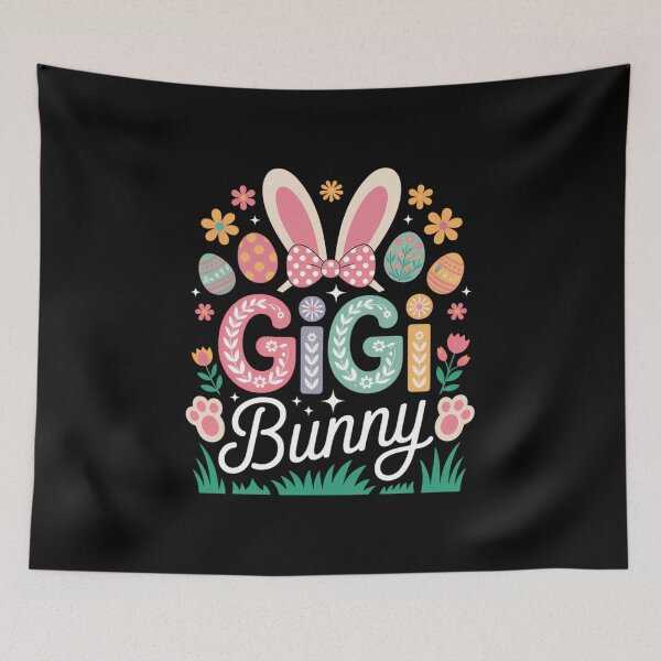 Artikelvorschau, Gigi Bunny Rabbit Ears Family Group Frohe Ostern entworfen und verkauft von FaithAbbott.