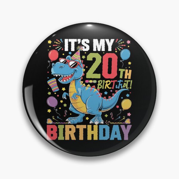 Item preview, 20th Birthday Boys 20yr 19 Year Old Dinosaur T-Rex designed and sold by joyouartArt.