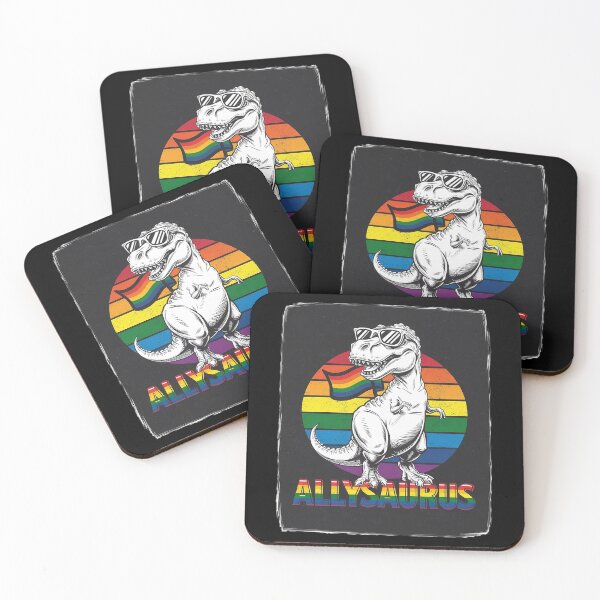 Item preview, Womens Allysaurus LGBT Dinosaur Rainbow Flag Ally LGBT Pride  designed and sold by angolinnArt.