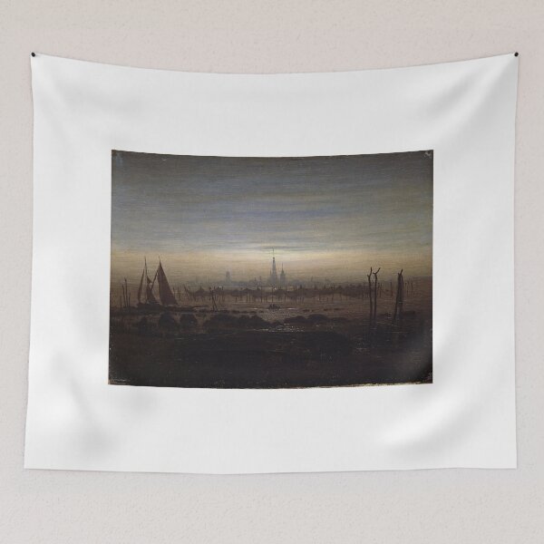 Item preview, Greifswald in Moonlight (c. 1817) – Caspar David Friedrich designed and sold by Art Outlaws.