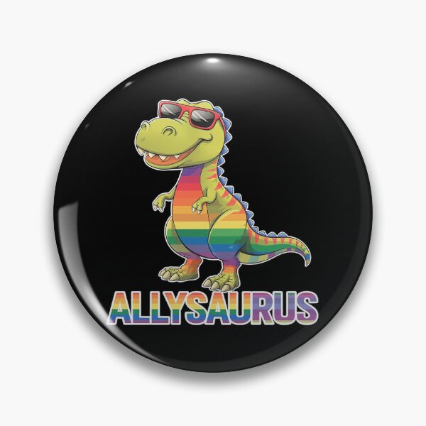 Item preview, Allysaurus dinosaur in rainbow flag for ally LGBT pride  designed and sold by joyouartArt.
