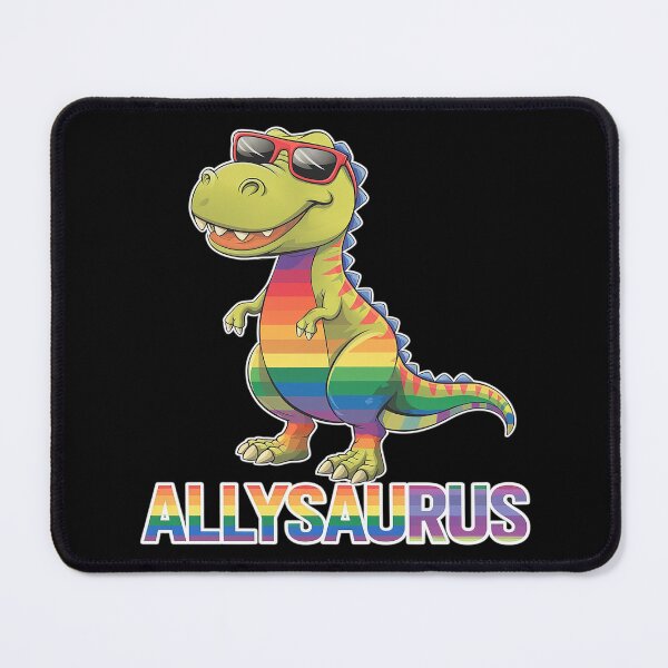Item preview, Allysaurus dinosaur in rainbow flag for ally LGBT pride  designed and sold by joyouartArt.