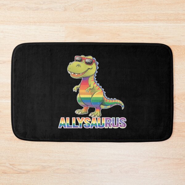 Item preview, Allysaurus dinosaur in rainbow flag for ally LGBT pride  designed and sold by joyouartArt.