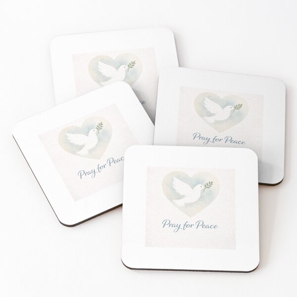 Item preview, Pray for Peace – Dove and Olive Branch Illustration designed and sold by Zampettalibera.