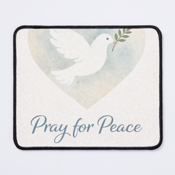 Item preview, Pray for Peace – Dove and Olive Branch Illustration designed and sold by Zampettalibera.