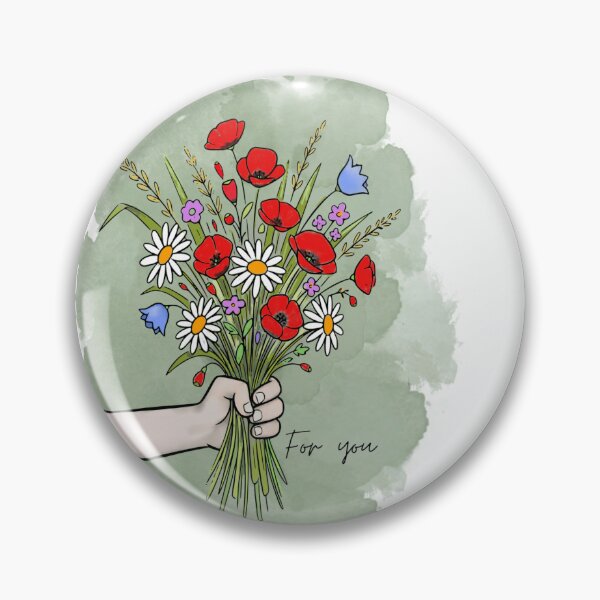 Item preview,  Flover Bouquet – Hand Drawn Wildflowers “For You” Gift Art designed and sold by SawaOne.