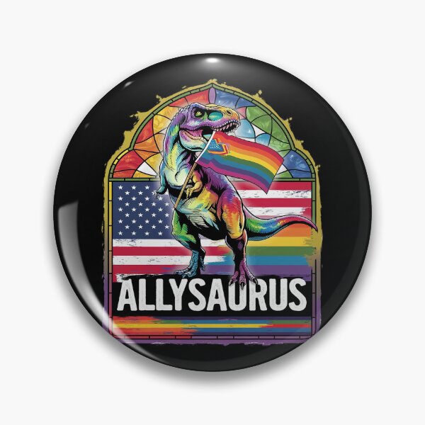 Item preview, Allysaurus dinosaur in rainbow flag for ally LGBT pride7  designed and sold by joyouartArt.