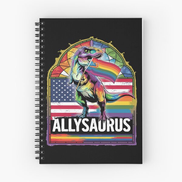 Item preview, Allysaurus dinosaur in rainbow flag for ally LGBT pride7  designed and sold by joyouartArt.