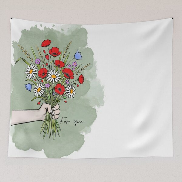 Item preview,  Flover Bouquet – Hand Drawn Wildflowers “For You” Gift Art designed and sold by SawaOne.