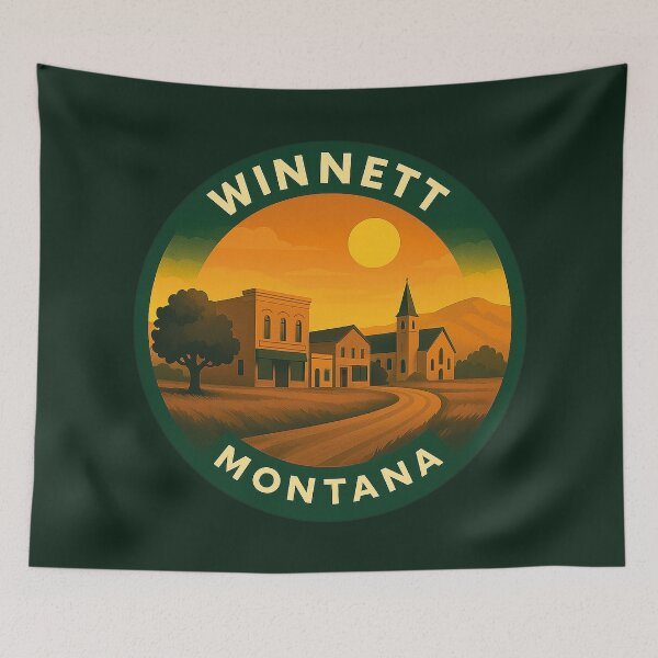 Item preview, Winnett Montana USA Vintage Travel  designed and sold by Thistle-TShop.