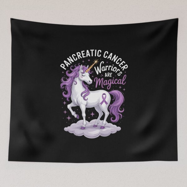 Item preview, Unicorn Purple Ribbon Pancreatic Cancer Warrior Are Magical designed and sold by FaithAbbott.