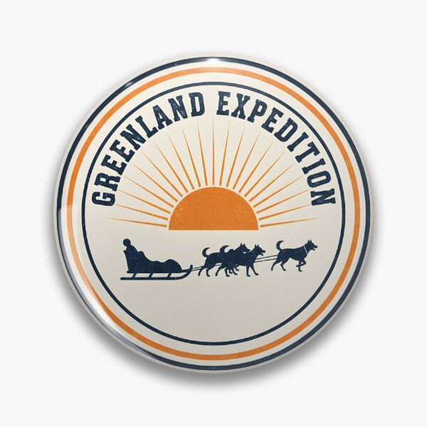 Item preview, Greenland Expedition - Vintage Dog Sledding Badge designed and sold by Dakson Design - Fantasy Art.