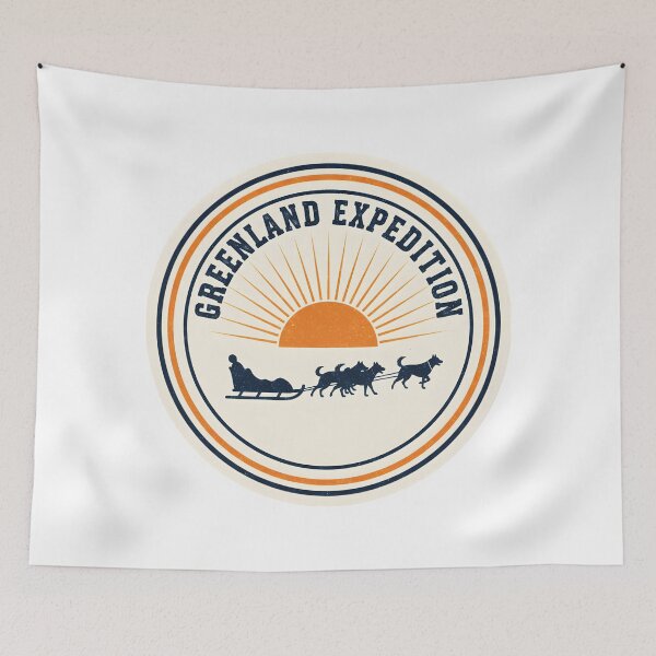 Item preview, Greenland Expedition - Vintage Dog Sledding Badge designed and sold by Dakson Design - Fantasy Art.