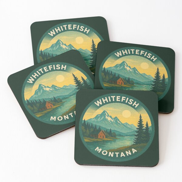 Item preview, Whitefish Montana USA Vintage Travel  designed and sold by Thistle-TShop.