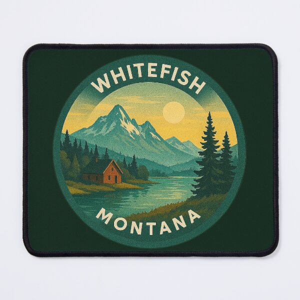 Item preview, Whitefish Montana USA Vintage Travel  designed and sold by Thistle-TShop.