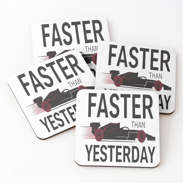 Item preview, Faster Than Yesterday – Motorsport Speed & Progress Mindset T-Shirt designed and sold by RMTrendy.