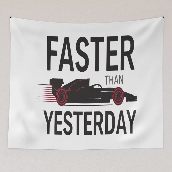 Item preview, Faster Than Yesterday – Motorsport Speed & Progress Mindset T-Shirt designed and sold by RMTrendy.
