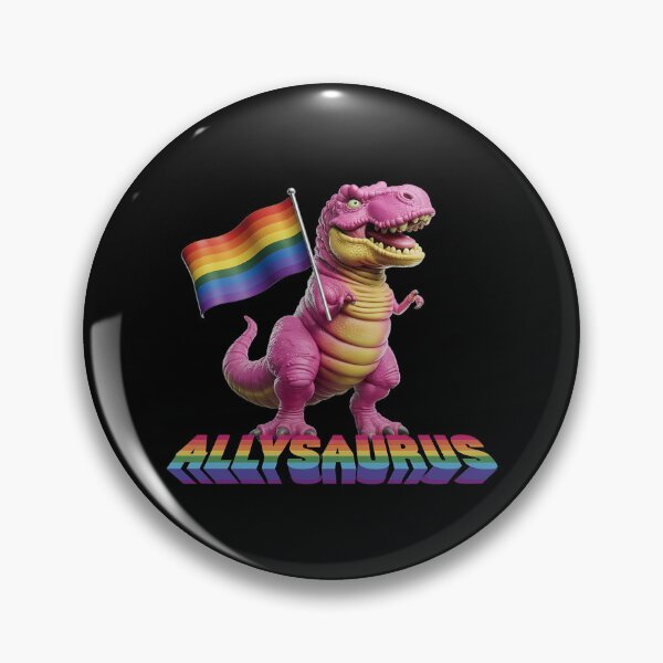Item preview, Allysaurus LGBT Ally Cartoon Dinosaur T Rex LGBTQ Flag  designed and sold by DigitaldeligArt.