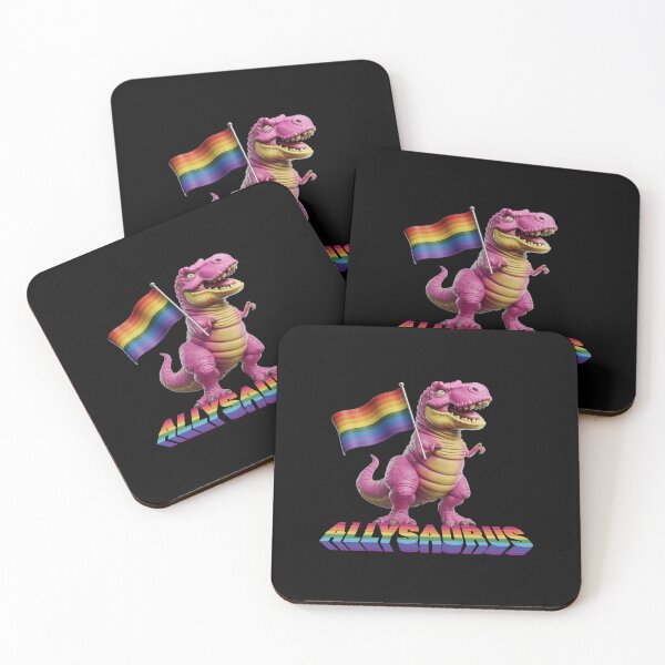 Item preview, Allysaurus LGBT Ally Cartoon Dinosaur T Rex LGBTQ Flag  designed and sold by DigitaldeligArt.