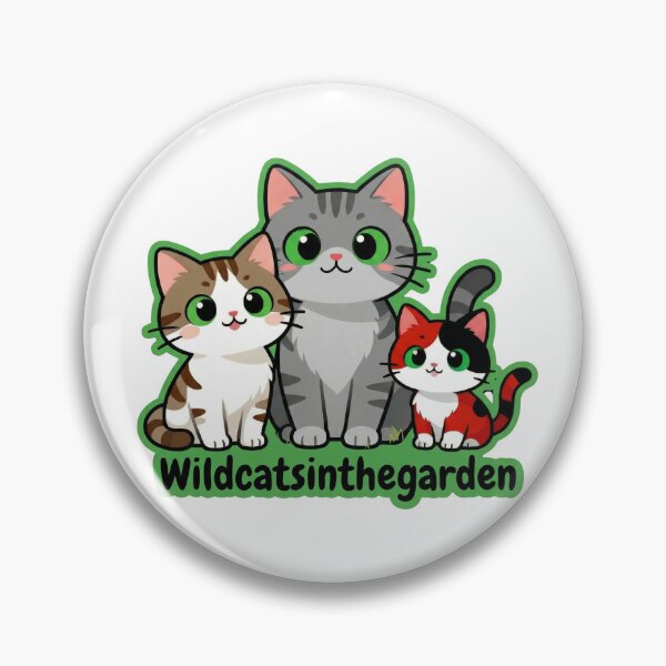 Item preview, Wildcatsinthegarden – Three Rescued Cats Logo designed and sold by DesignFrabu.